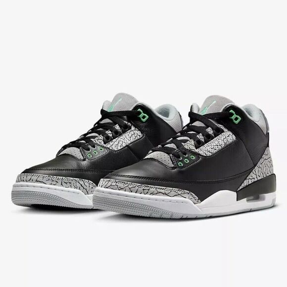 Nike Air Jordan 3 Retro Shoes Green Glow Black Gray CT8532-031 Men's Size 10 - Picture 5 of 12